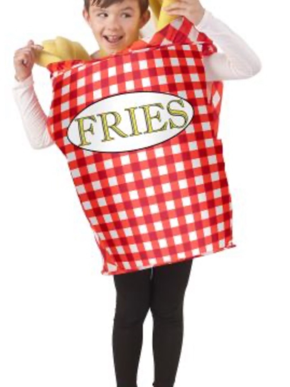 🆕-Kids Fries Costume Red Checkered Outfit